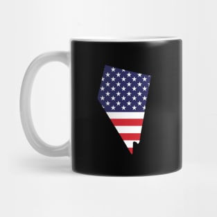 Nevada State Shape Flag Background Mug